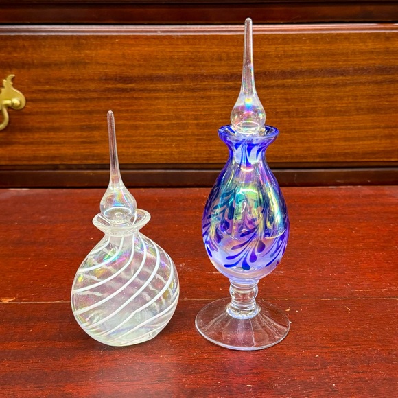Royal Limited Crystal Blue Glass Act Studio Iridescent Swirl